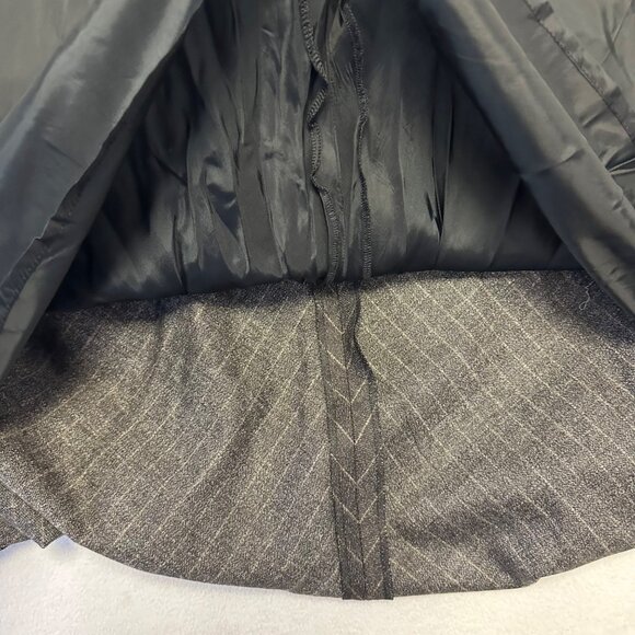 Max Mara Wool A-Line Knee Length Skirt Size 8 US Gray Classic Academia Career - Picture 9 of 12